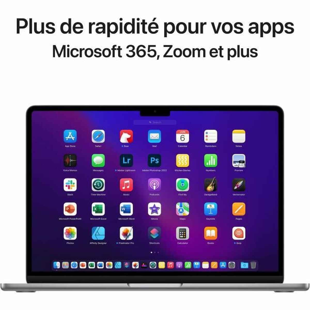 Laptop Apple MacBook Air de 13.6" (Azerty Francés, 8GB RAM, 512GB)