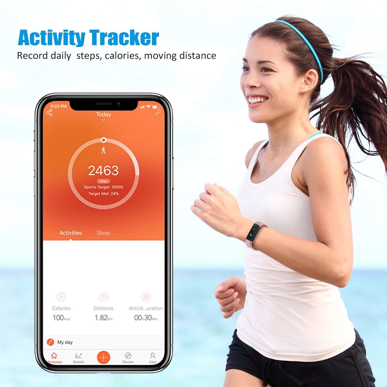 Smartwatch Delgado con Rastreador de Actividad SmartFit y Correa Extra de Regalo - Arboleda Store