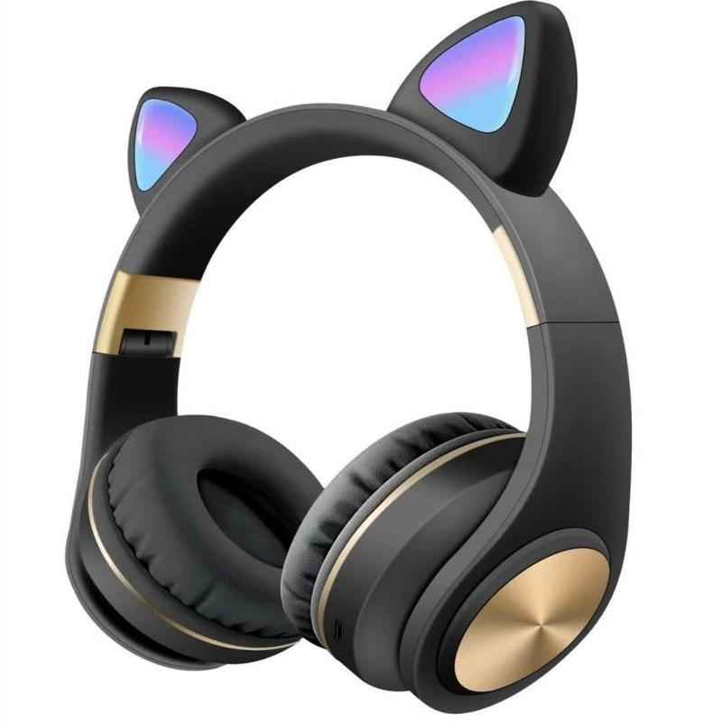 Auriculares Inalámbricos Bluetooth con Orejas de Gato y Luces