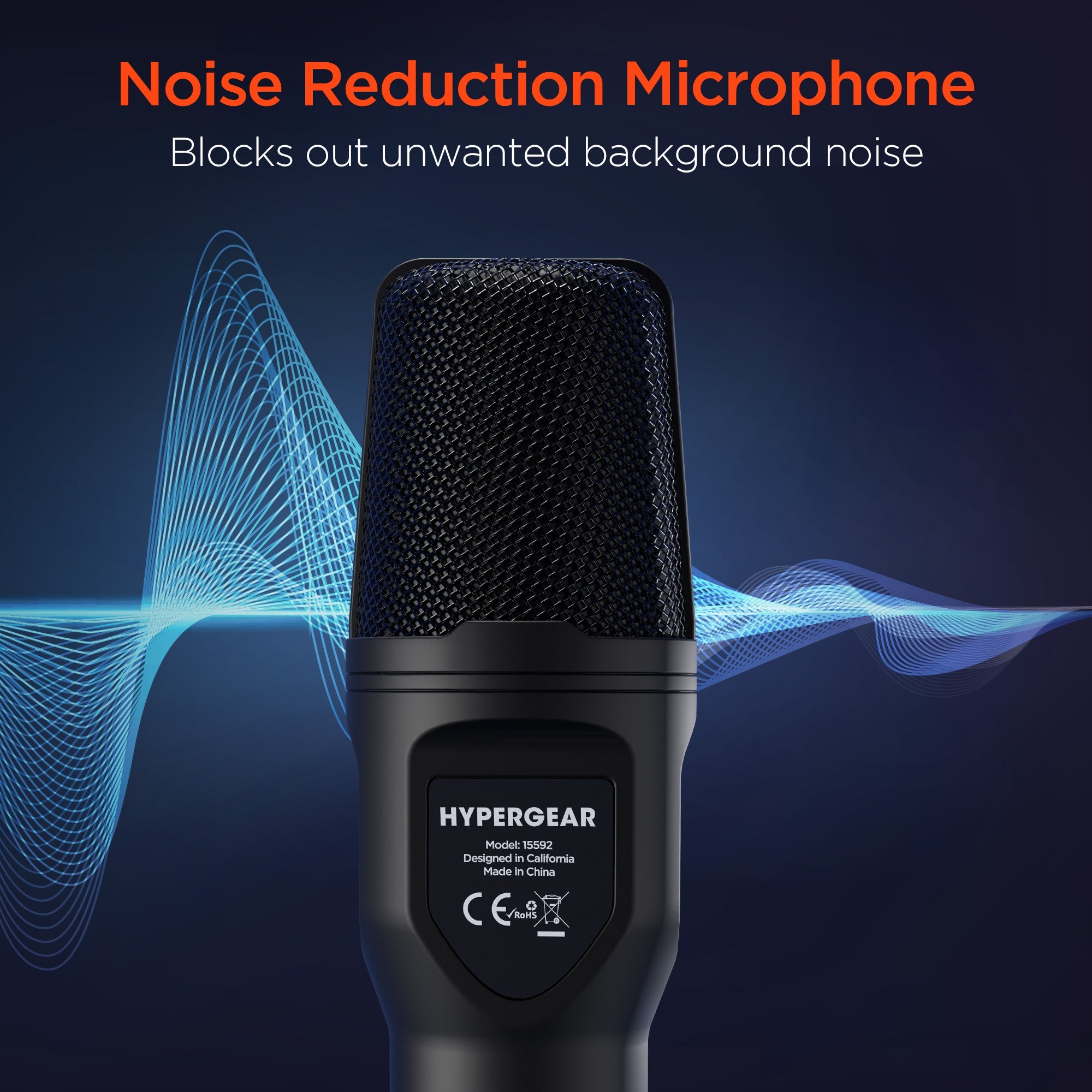 Micrófono Condensador de Alta Definición HyperGear Sound Advantage Pro-Audio - Arboleda Store