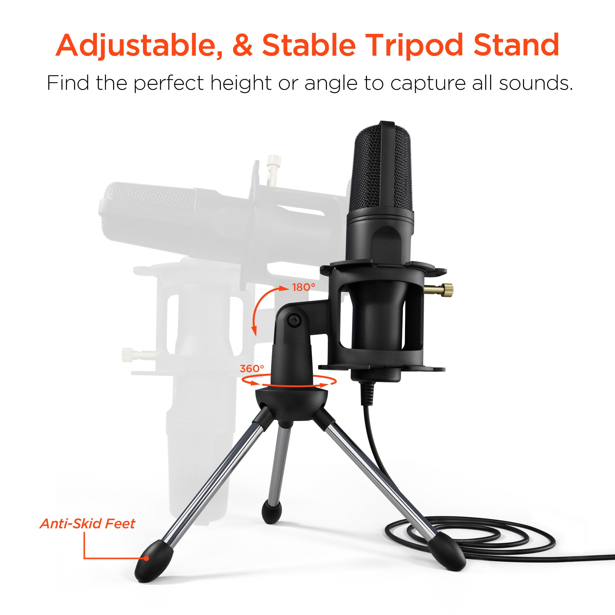 Micrófono Condensador de Alta Definición HyperGear Sound Advantage Pro-Audio - Arboleda Store