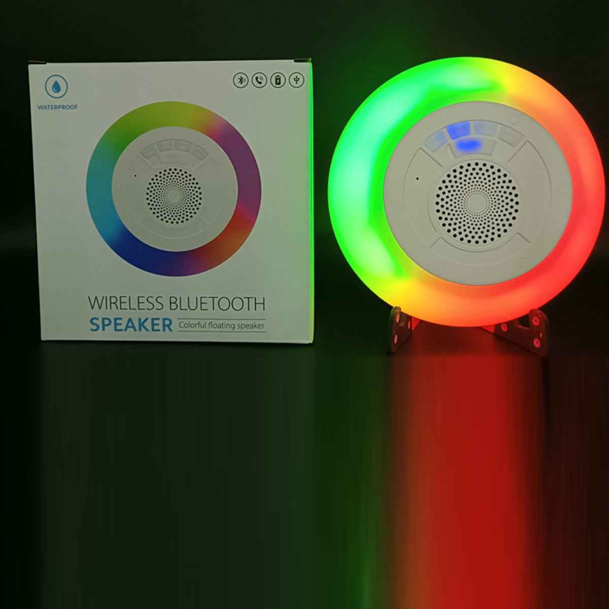 Parlante Flotante Bluetooth Sumergible con Luces LED para Piscinas 'Floatilla'