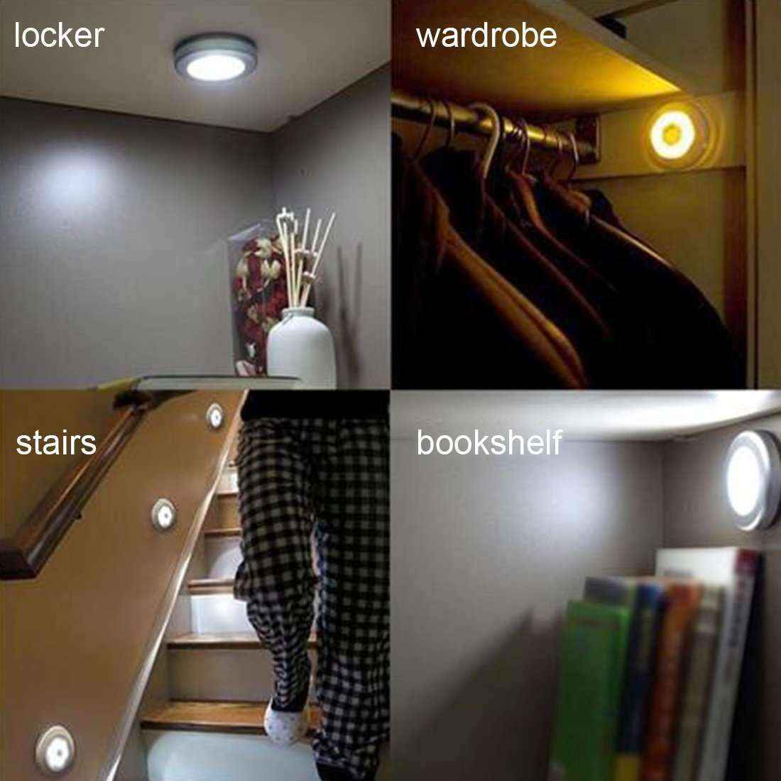 Mini Luz LED Nocturna con Sensor de Movimiento (6 LEDs)