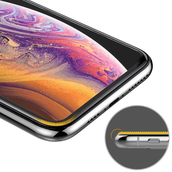 Protector de Pantalla de Cristal Templado 9H AMZER Kristal para iPhone Xs Max (de Borde a Borde) - Arboleda Store