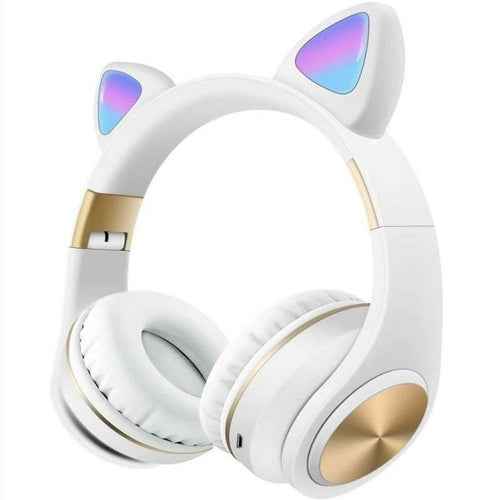 Auriculares Inalámbricos Bluetooth con Orejas de Gato y Luces