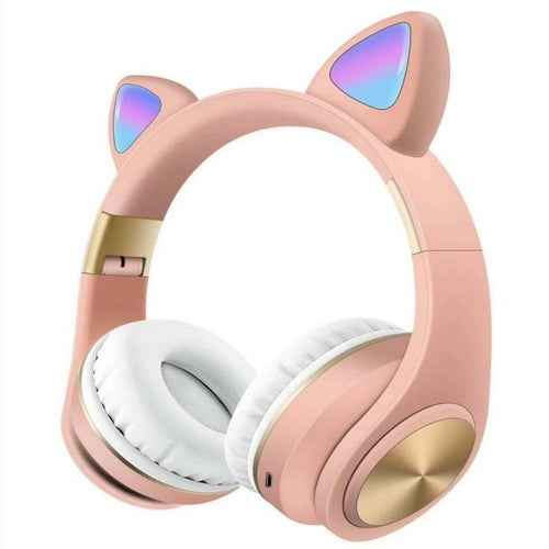Auriculares Inalámbricos Bluetooth con Orejas de Gato y Luces