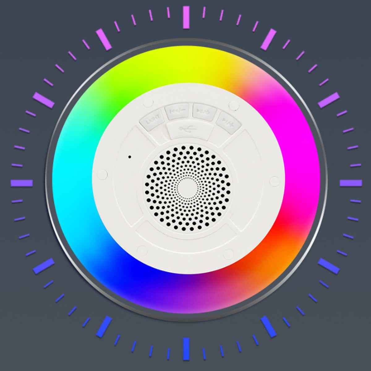Parlante Flotante Bluetooth Sumergible con Luces LED para Piscinas 'Floatilla'