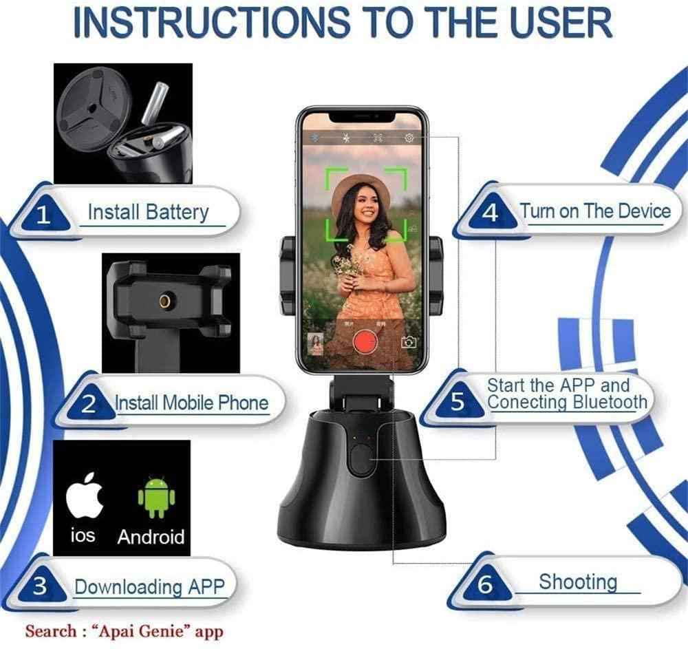 Gimbal Inteligente Robo (Rotación 360°) para Grabación de Video y Seguimiento de Objetos