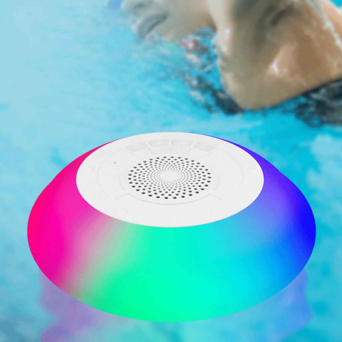 Parlante Flotante Bluetooth Sumergible con Luces LED para Piscinas 'Floatilla'