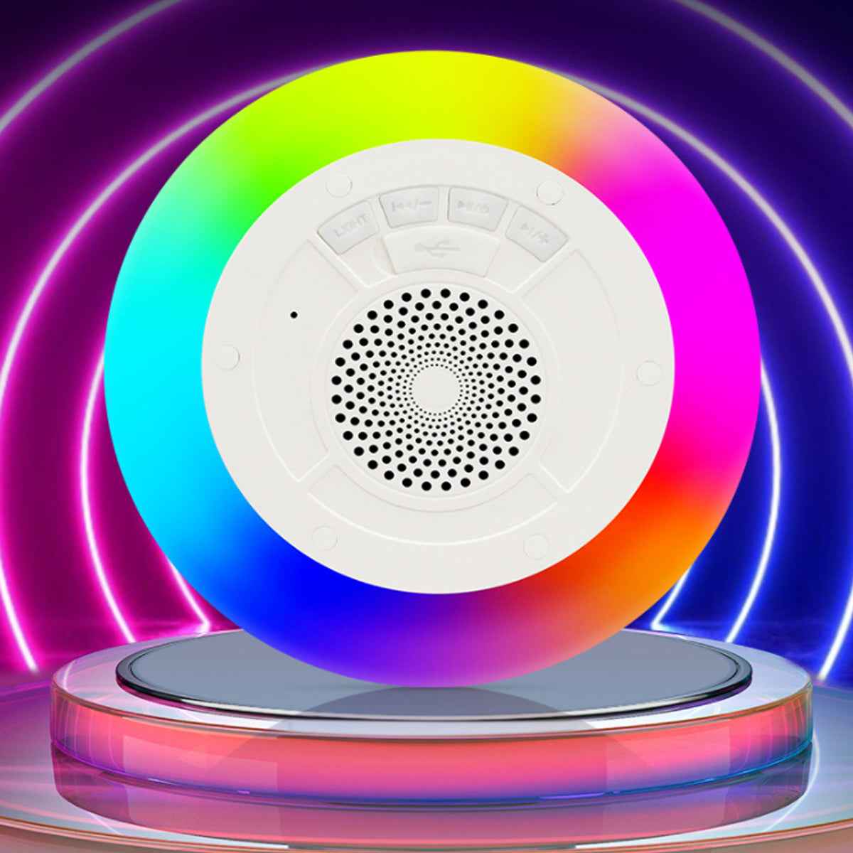 Parlante Flotante Bluetooth Sumergible con Luces LED para Piscinas 'Floatilla'