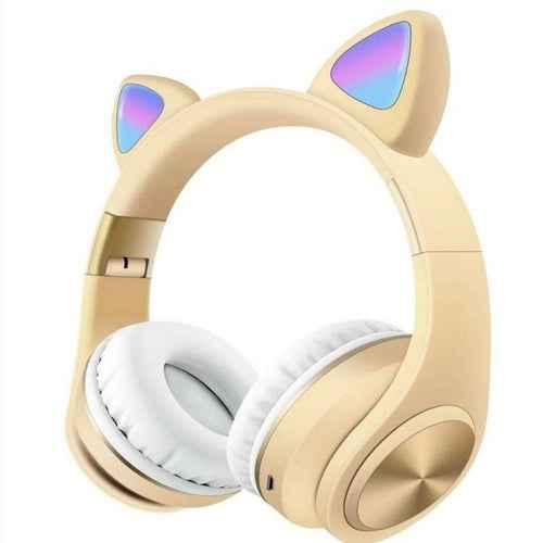 Auriculares Inalámbricos Bluetooth con Orejas de Gato y Luces