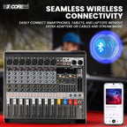 Consola de Sonido para DJ de 8 Canales con Mezcladora de Audio (Bluetooth y USB) - Arboleda Store
