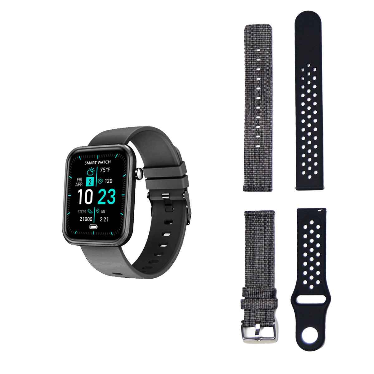 Reloj Inteligente Avanzado con Tres Correas y Monitor de Bienestar y Actividad