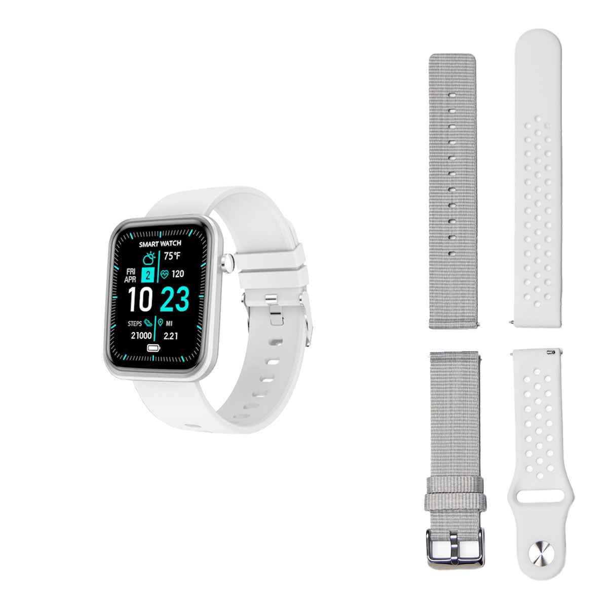 Reloj Inteligente Avanzado con Tres Correas y Monitor de Bienestar y Actividad