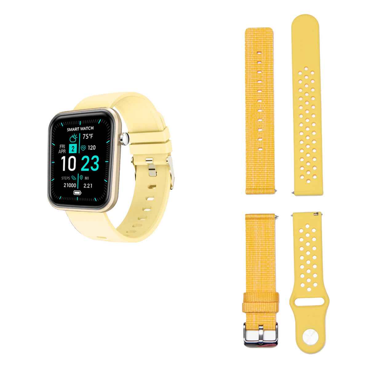 Reloj Inteligente Avanzado con Tres Correas y Monitor de Bienestar y Actividad