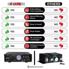 Amplificador de Doble Canal 5Core para Sistema de Audio de Coche, Receptor de Audio de 300 W - Arboleda Store