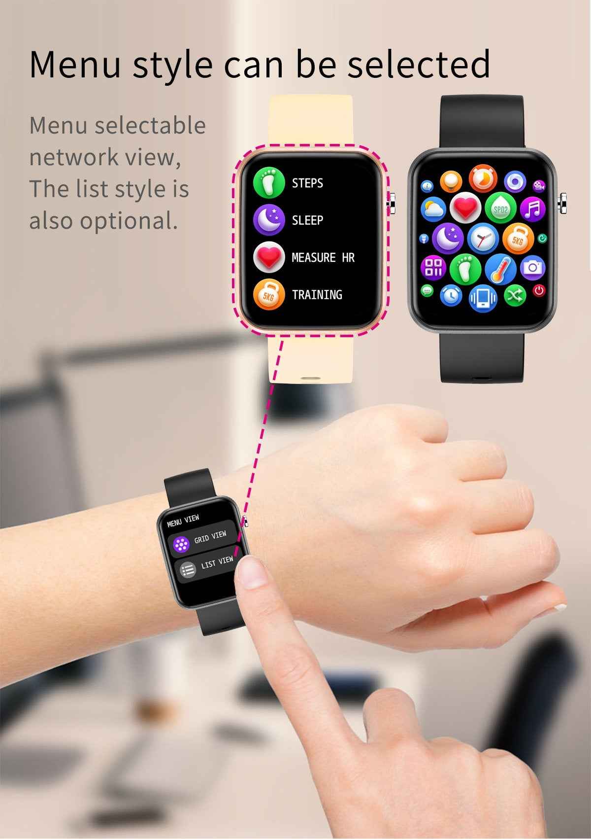 Reloj Inteligente Avanzado con Tres Correas y Monitor de Bienestar y Actividad