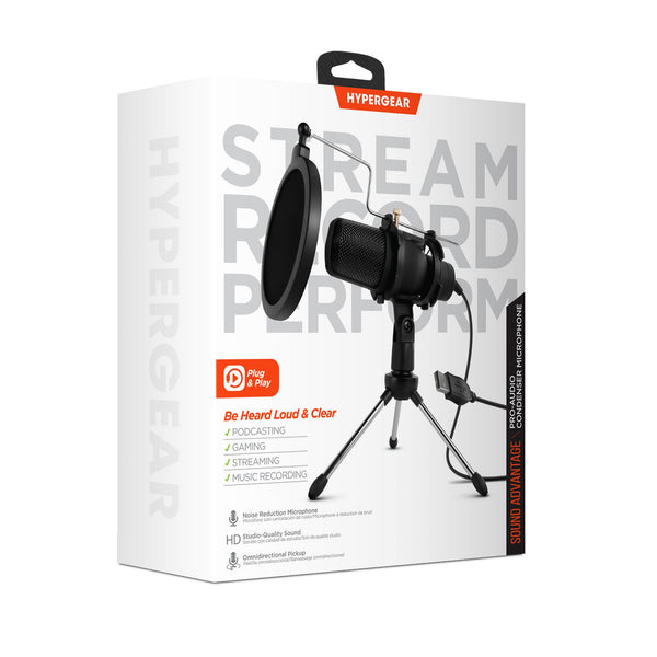 Micrófono Condensador de Alta Definición HyperGear Sound Advantage Pro-Audio - Arboleda Store