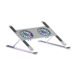 Soporte Ajustable para Portátil con Base de Refrigeración y 2 Ventiladores Desmontables