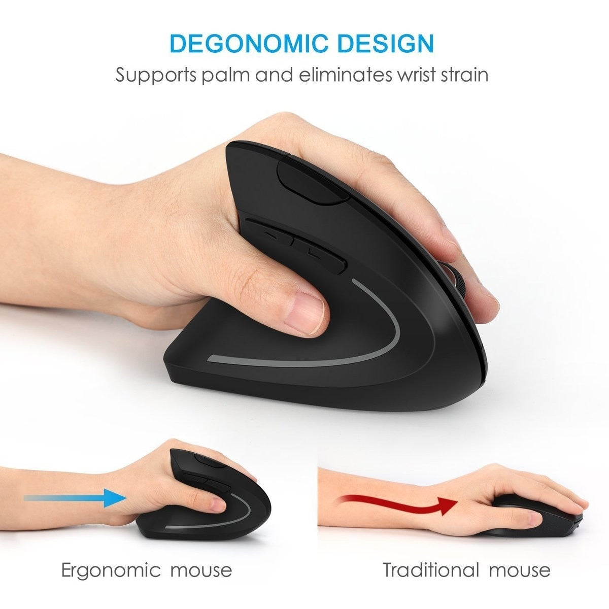 Ratón Vertical Ergonómico Inalámbrico 2.4G - Arboleda Store