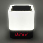 Reloj Despertador Inalámbrico con Altavoz y Luces de Colores Zunammy