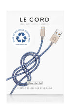 Cable Lightning de 2 metros para iPhone (Azul) - Fabricado con redes de pesca recicladas - Arboleda Store