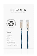 Cable USB-C de 100W (2m) - Color 'Sea Blue' - Hecho de redes de pesca recicladas - Arboleda Store