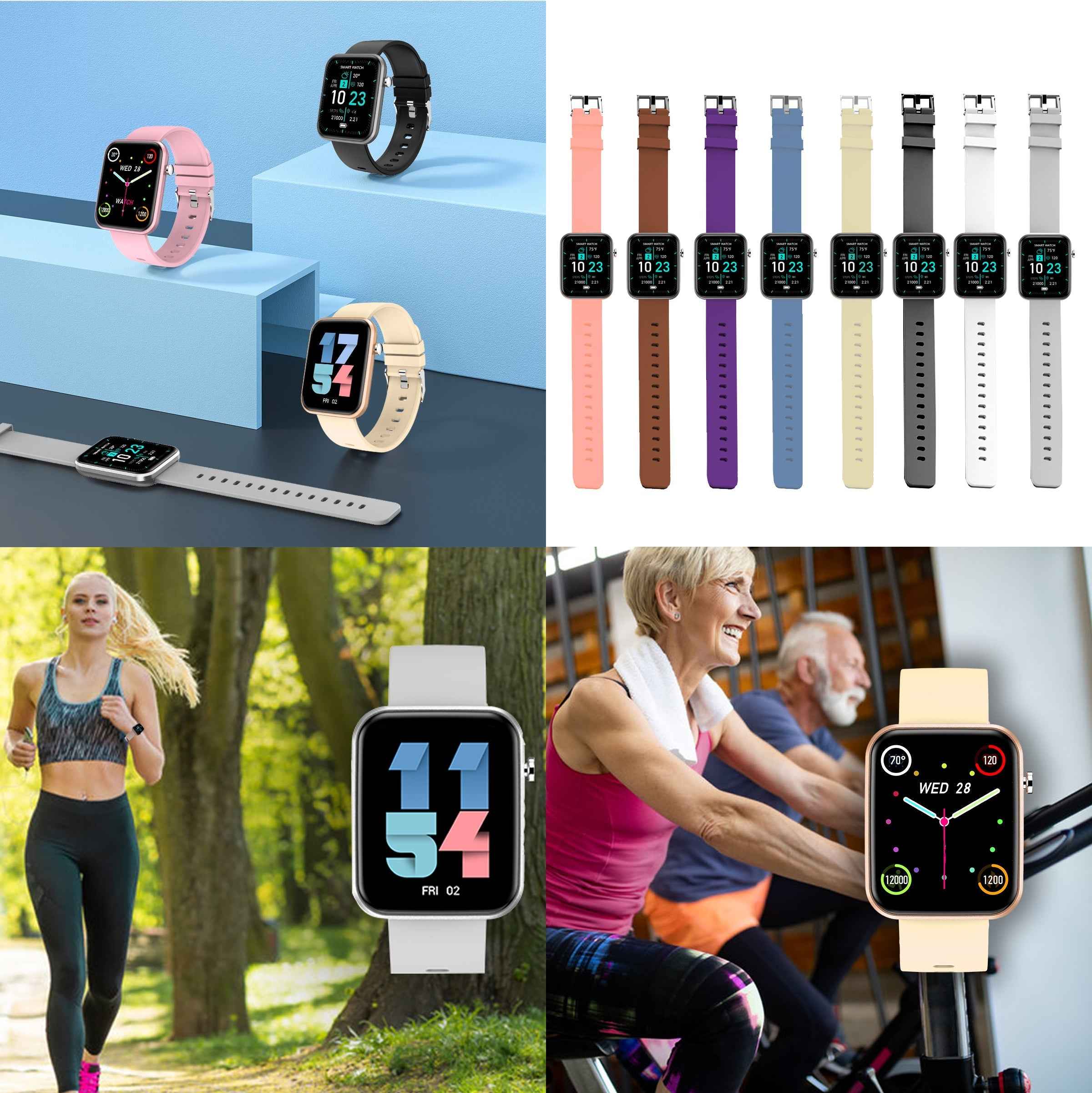 Reloj Inteligente Avanzado con Tres Correas y Monitor de Bienestar y Actividad