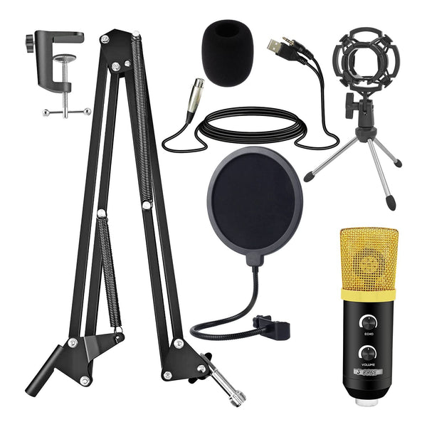 Micrófono de grabación 5Core con kit para pódcast – Micrófono condensador profesional - Arboleda Store