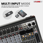 Consola de Sonido para DJ de 8 Canales con Mezcladora de Audio (Bluetooth y USB) - Arboleda Store