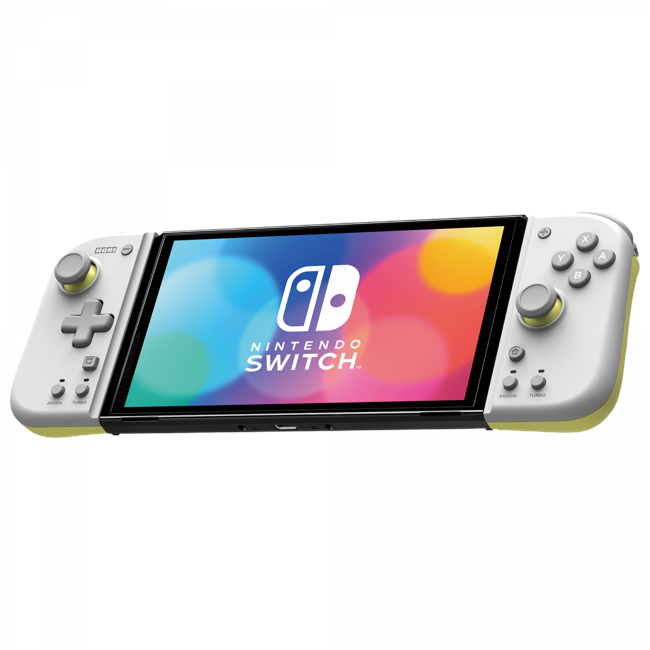Mando HORI Split Pad Compact - Gris Claro y Amarillo - Arboleda Store