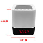 Reloj Despertador Inalámbrico con Altavoz y Luces de Colores Zunammy