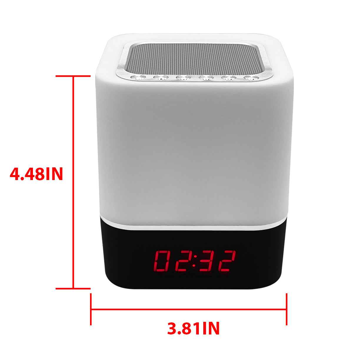 Reloj Despertador Inalámbrico con Altavoz y Luces de Colores Zunammy
