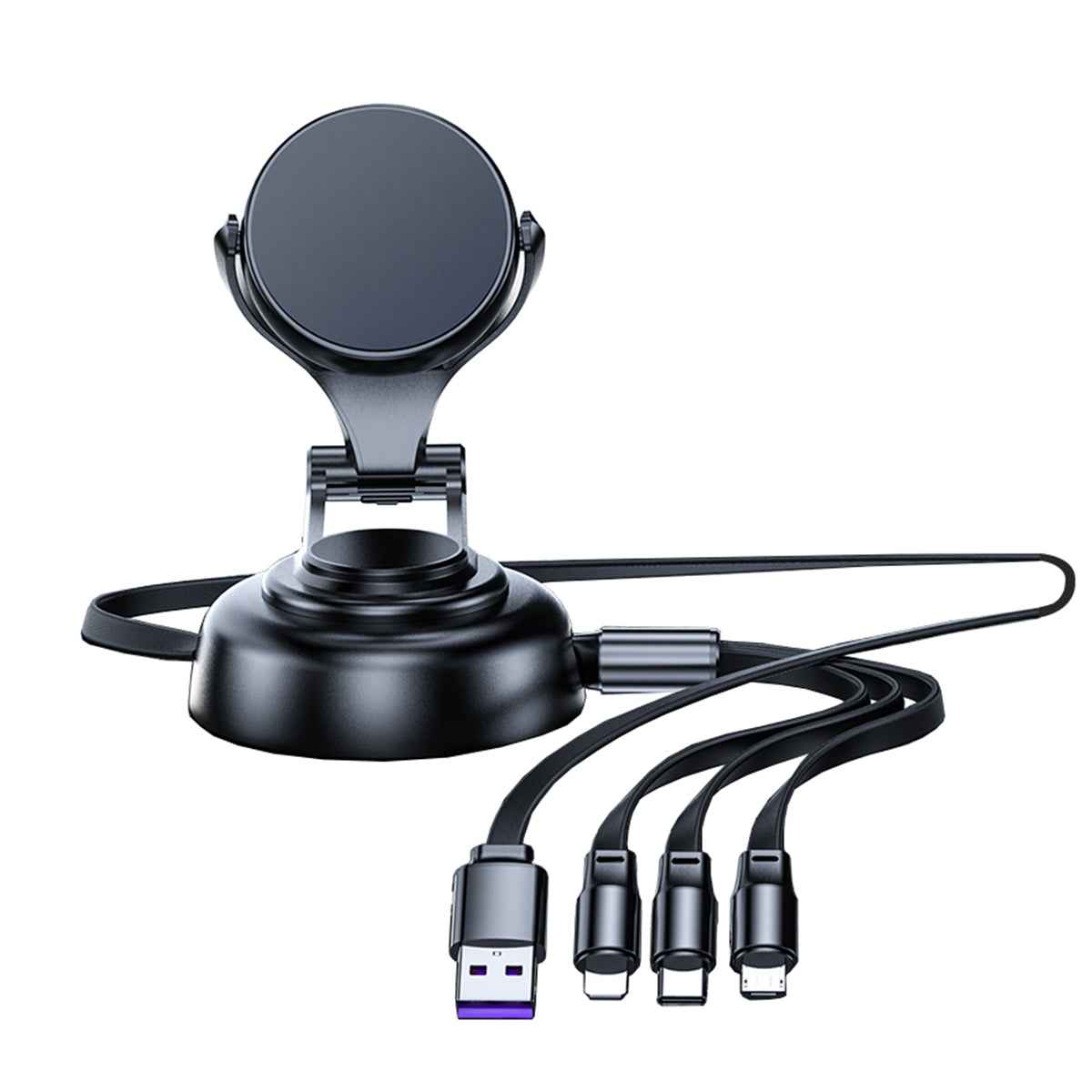 Cargador para Coche Magnético 3 en 1 Zunammy con Cable Triple