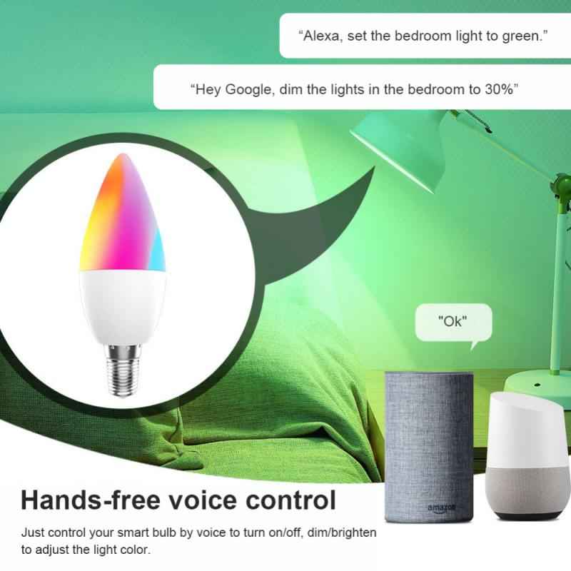 Bombilla Inteligente WiFi Tuya con Colores (RGB) y Control de Voz (Alexa)