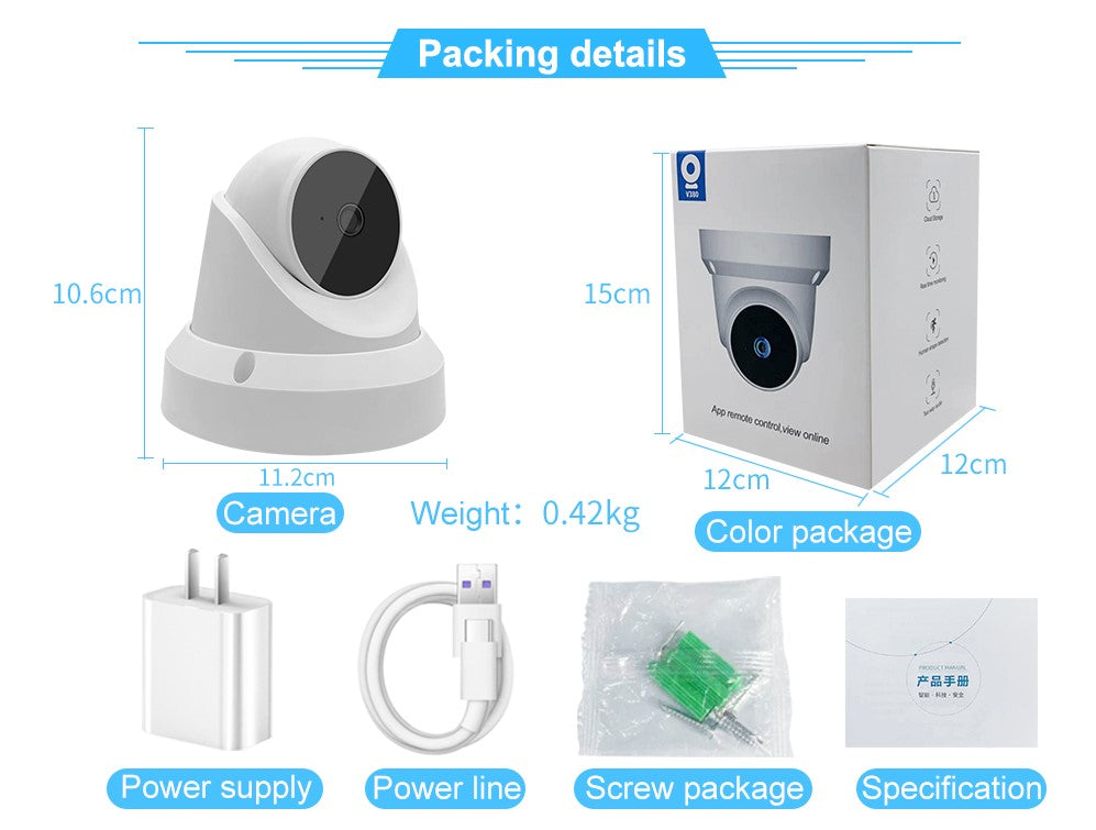 ChatGPT Plus Cámara IP WiFi – Monitor para bebé y cámara de seguridad para el hogar - Arboleda Store
