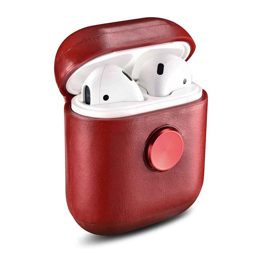 Estuche de Cuero 'Gyro Box' para Auriculares AirPods (Rojo)