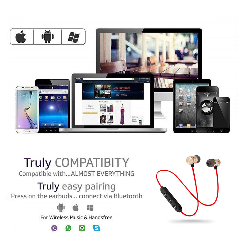 Audífonos Deportivos Inalámbricos Bluetooth 4.0 (Negro) - Arboleda Store
