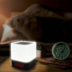 Reloj Despertador Inalámbrico con Altavoz y Luces de Colores Zunammy