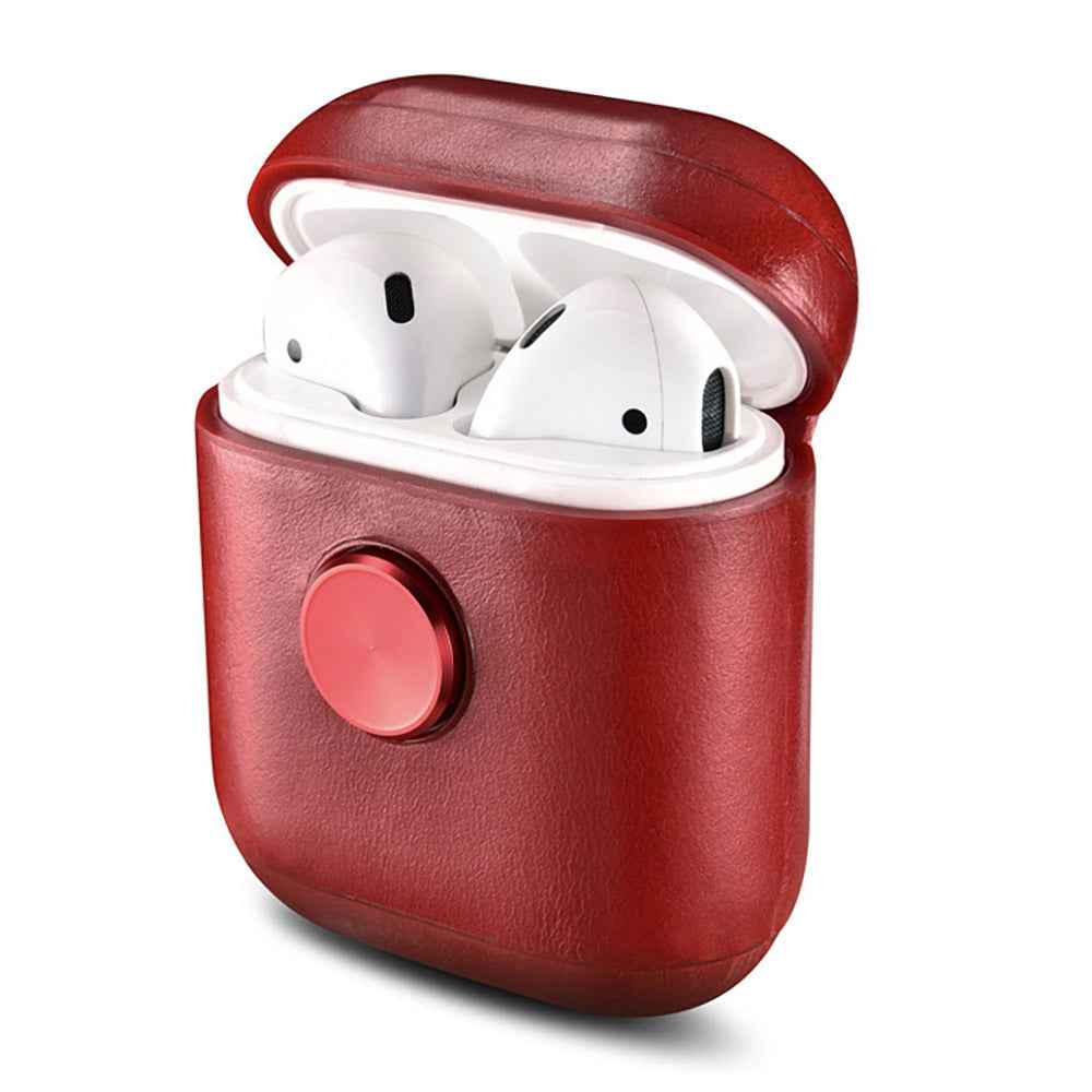 Estuche de Cuero 'Gyro Box' para Auriculares AirPods (Rojo)