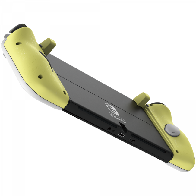 Mando HORI Split Pad Compact - Gris Claro y Amarillo - Arboleda Store