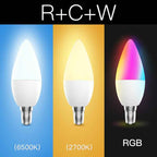 Bombilla Inteligente WiFi Tuya con Colores (RGB) y Control de Voz (Alexa)