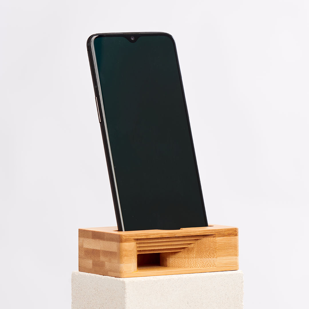 Base para Móvil y Amplificador de Madera 'Woodland Mouse' - Arboleda Store