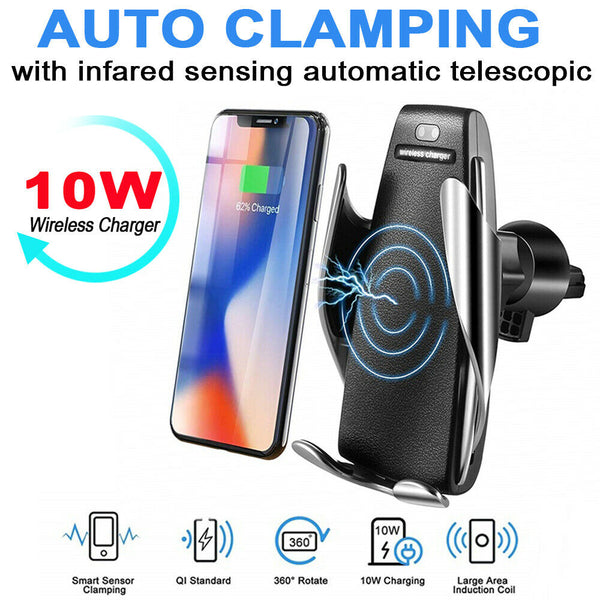 Cargador Inalámbrico para Coche con Sujeción Automática (Sensor Infrarrojo) - Arboleda Store