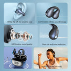 Auriculares Inalámbricos Bluetooth 5.3 de Clip Abierto con Ganchos para las Orejas y Pantalla Digital - Arboleda Store