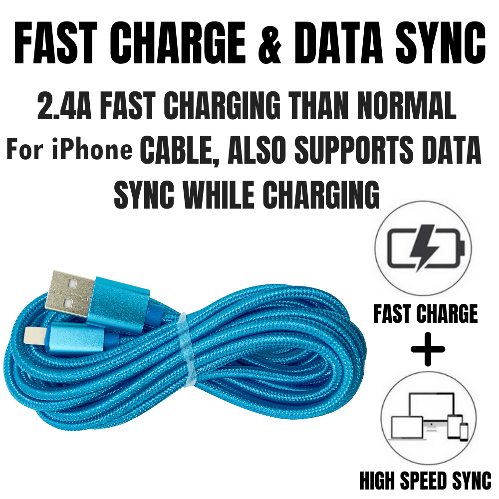 Paquete de 2 Cables Cargadores XL de 3 m Compatibles con iPhone