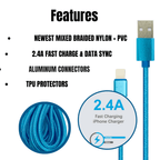 Paquete de 2 Cables Cargadores XL de 3 m Compatibles con iPhone