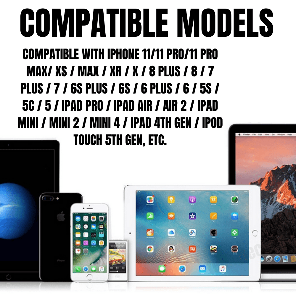 Paquete de 2 Cables Cargadores XL de 3 m Compatibles con iPhone
