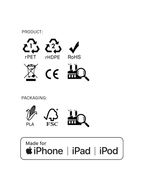 Cable Lightning de 2 metros para iPhone (Azul) - Fabricado con redes de pesca recicladas - Arboleda Store