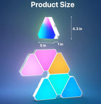 Pack de 10 Luces de Pared Inteligentes Modulares en Forma de Triángulo - Arboleda Store